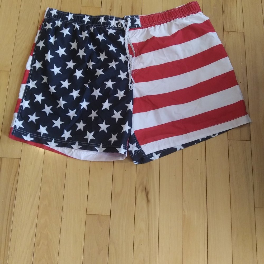 New Red, white & blue men's  bathing suit 3XL
